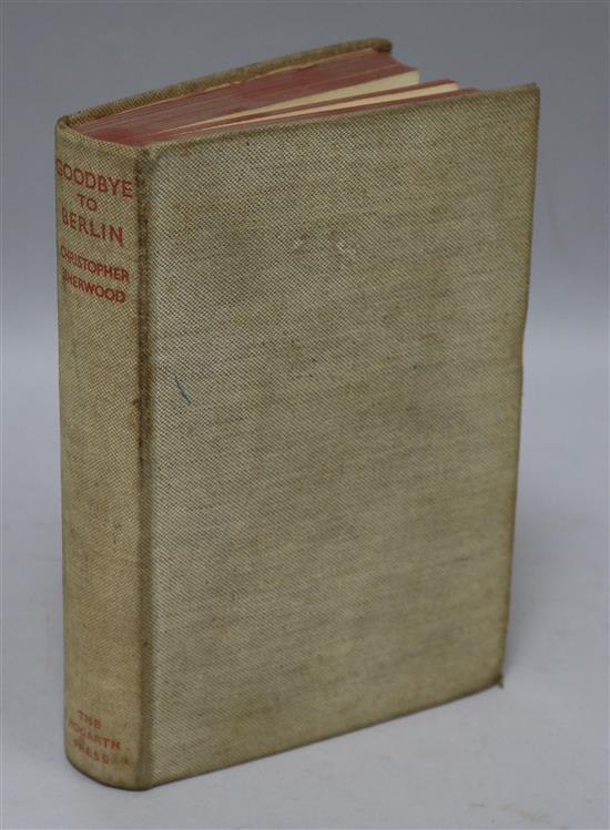 Isherwood, Christopher - Goodbye to Berlin, 1st edition, 8vo, cloth, Hogarth Press, London 1939
